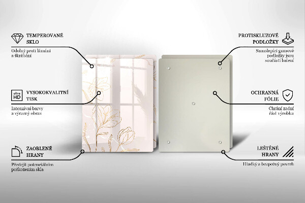 Tampa de parede do fogão a gás Contornos de flores