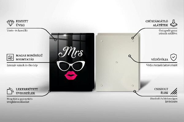 Tampa de parede para fogão a gás Mrs. Mr. - Inscrição, frase