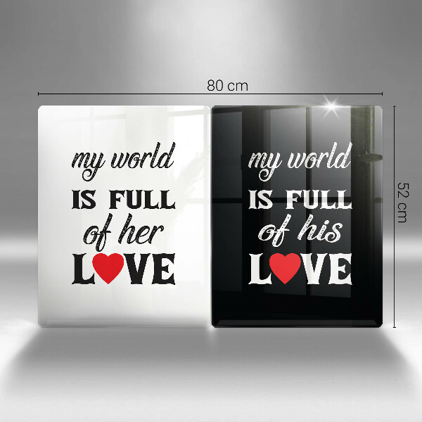 Tampa de parede do fogão a gás Inscrição, frase