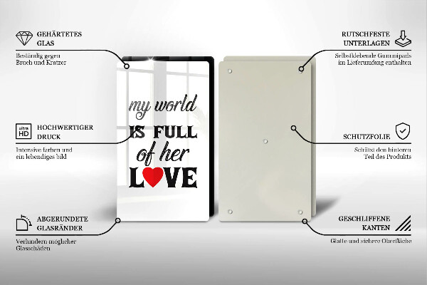 Tampa de parede do fogão a gás Inscrição, frase