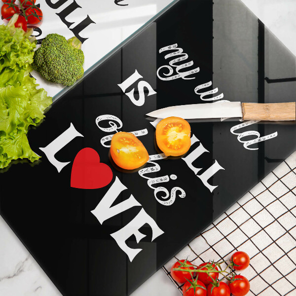 Tampa de parede do fogão a gás Inscrição, frase