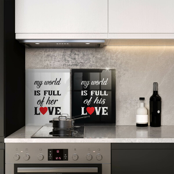 Tampa de parede do fogão a gás Inscrição, frase