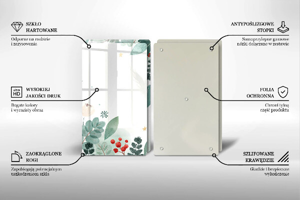 Cobertura de parede do fogão a gás Aquarelas de folhas