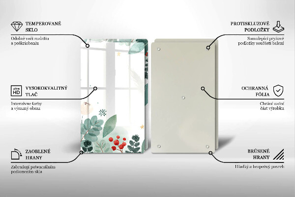Cobertura de parede do fogão a gás Aquarelas de folhas