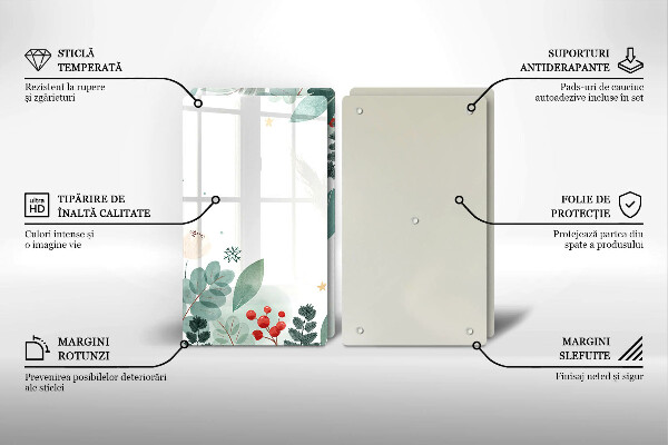 Cobertura de parede do fogão a gás Aquarelas de folhas