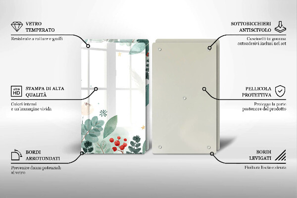 Cobertura de parede do fogão a gás Aquarelas de folhas