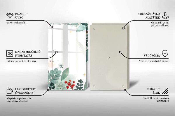 Cobertura de parede do fogão a gás Aquarelas de folhas