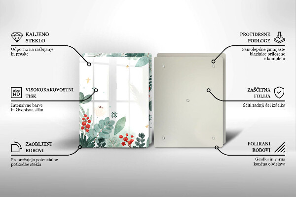 Cobertura de parede do fogão a gás Aquarelas de folhas