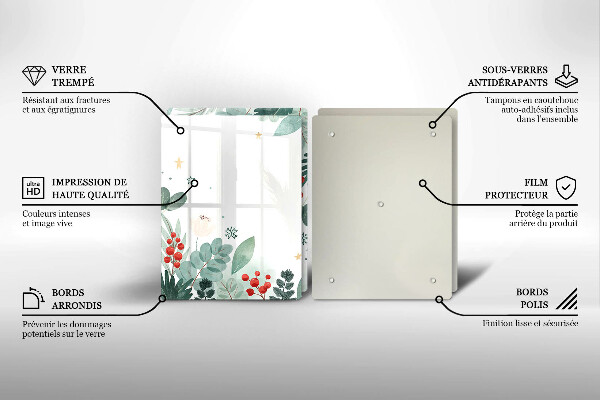 Cobertura de parede do fogão a gás Aquarelas de folhas