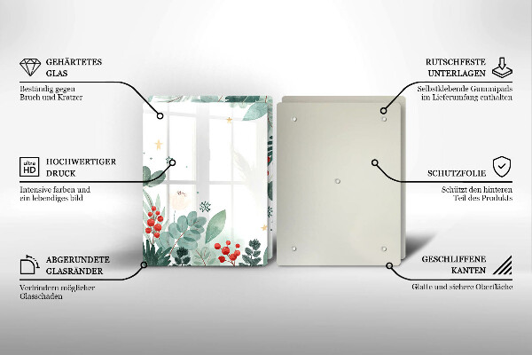 Cobertura de parede do fogão a gás Aquarelas de folhas