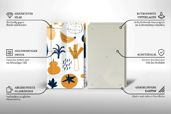 Placa de proteção da placa de fogão a gás Ilustração de comida