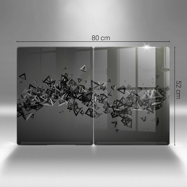 Tampa de parede do fogão a gás Abstração formas 3D