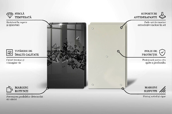 Tampa de parede do fogão a gás Abstração formas 3D