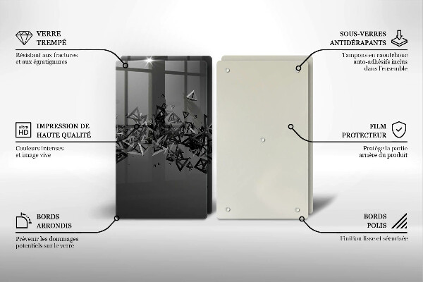 Tampa de parede do fogão a gás Abstração formas 3D