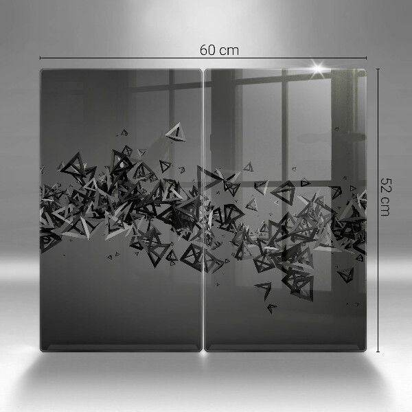 Tampa de parede do fogão a gás Abstração formas 3D