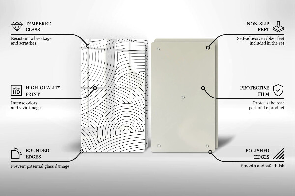 Placa de cobertura da placa de fogão a gás Linhas pretas abstratas