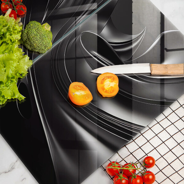 Tampa de parede do fogão a gás Abstração massa preta