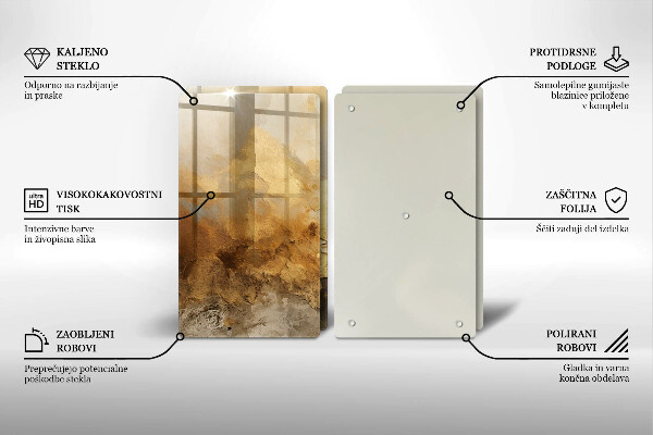 Tampa de parede do fogão a gás Textura rica