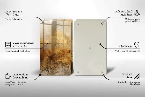 Tampa de parede do fogão a gás Textura rica