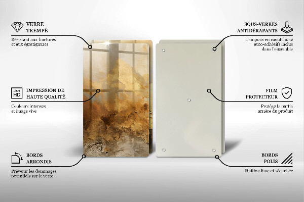 Tampa de parede do fogão a gás Textura rica