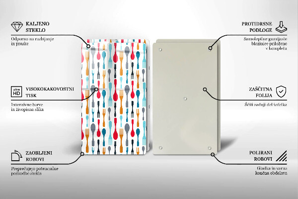 Painel de proteção para cozinha Ilustração colheres