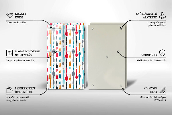 Painel de proteção para cozinha Ilustração colheres