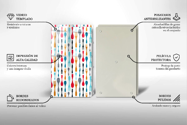 Painel de proteção para cozinha Ilustração colheres