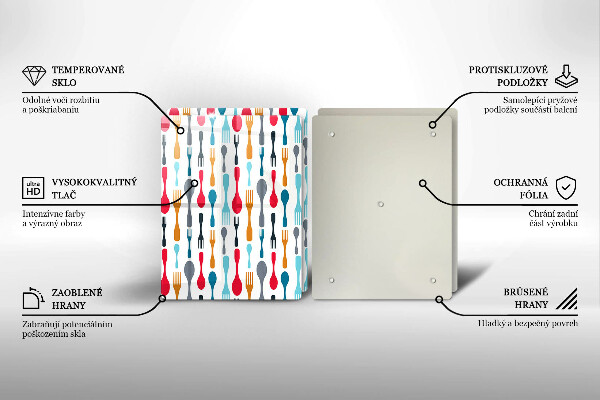 Painel de proteção para cozinha Ilustração colheres