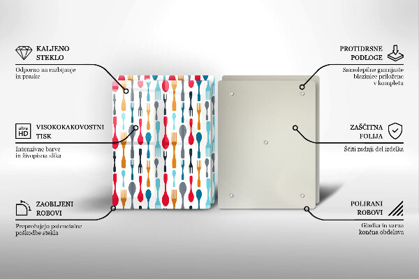 Painel de proteção para cozinha Ilustração colheres