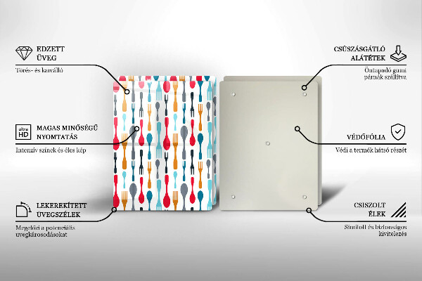 Painel de proteção para cozinha Ilustração colheres