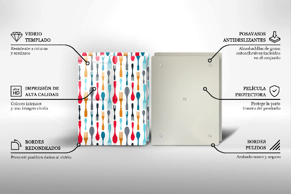 Painel de proteção para cozinha Ilustração colheres