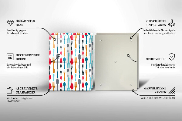 Painel de proteção para cozinha Ilustração colheres