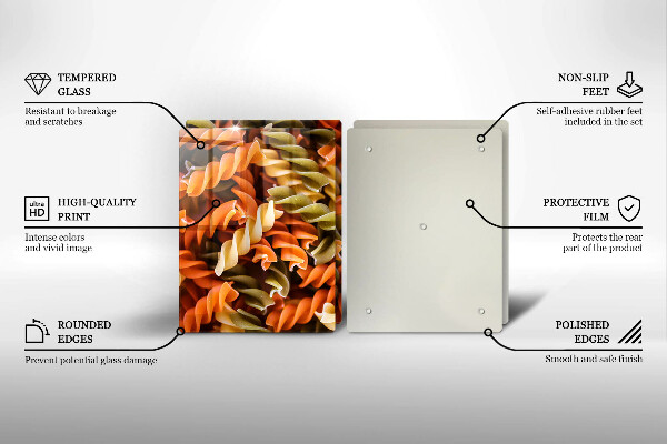 Painel de segurança para cozinhas Macarrão fusilli