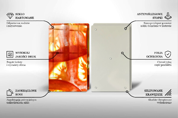 Painel de segurança para cozinhas Fatia de tomate vermelho