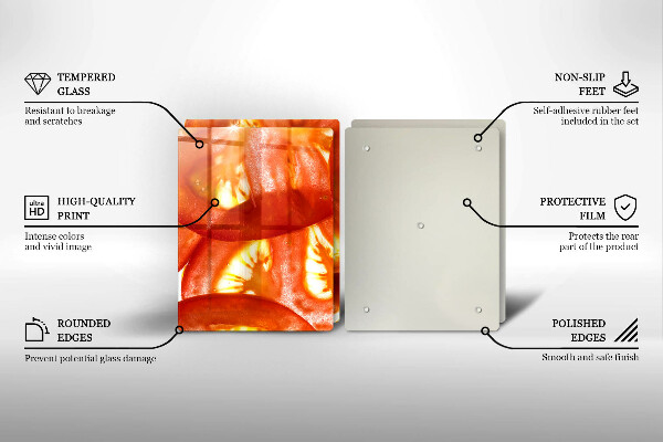 Painel de segurança para cozinhas Fatia de tomate vermelho