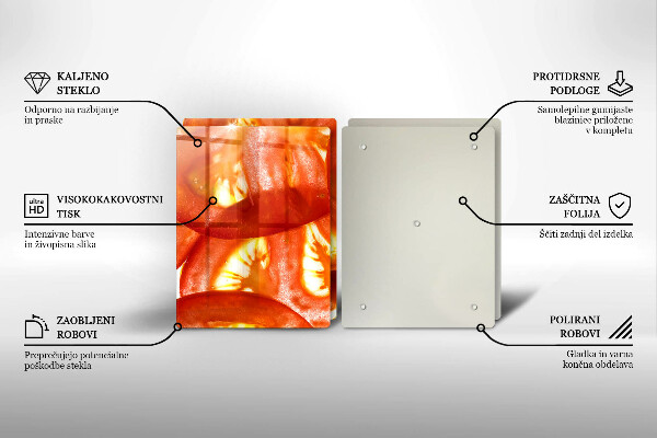 Painel de segurança para cozinhas Fatia de tomate vermelho