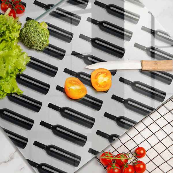 Painel de segurança para cozinhas Garrafas de vinho pretas