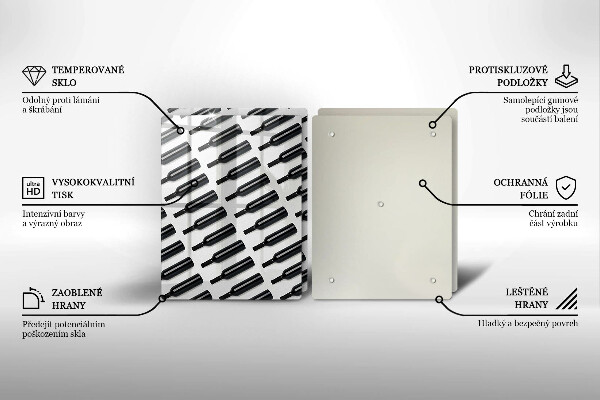 Painel de segurança para cozinhas Garrafas de vinho pretas