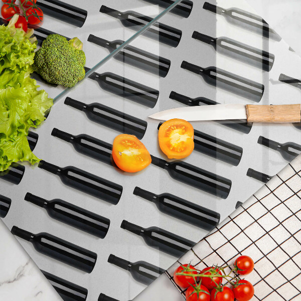 Painel de segurança para cozinhas Garrafas de vinho pretas