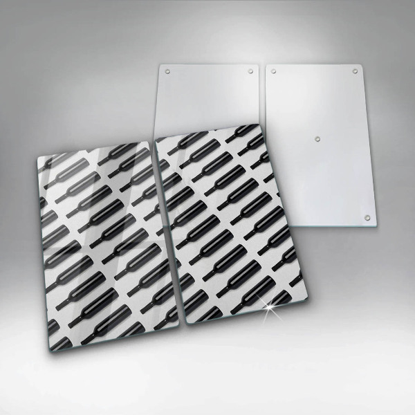 Painel de segurança para cozinhas Garrafas de vinho pretas