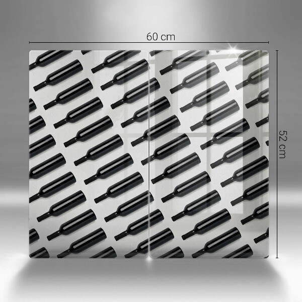 Painel de segurança para cozinhas Garrafas de vinho pretas