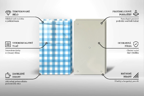 Revestir a parede da cozinha Xadrez azul e branco