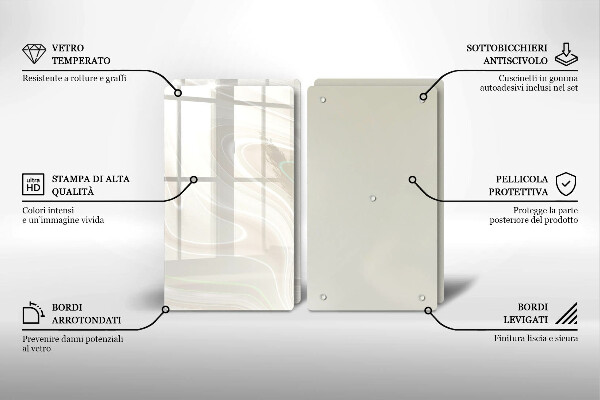 Tampa de parede do fogão a gás Textura cremosa