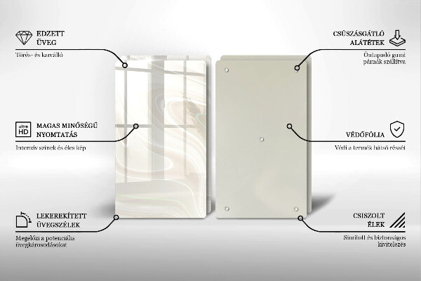 Tampa de parede do fogão a gás Textura cremosa