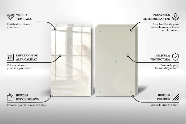 Tampa de parede do fogão a gás Textura cremosa