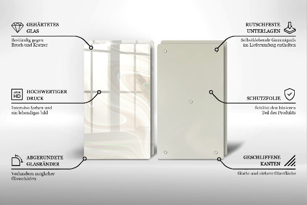 Tampa de parede do fogão a gás Textura cremosa