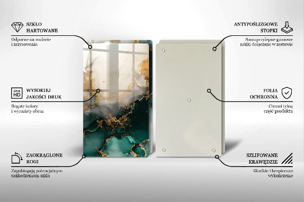 Tampa de parede do fogão a gás Mármore multicolorido