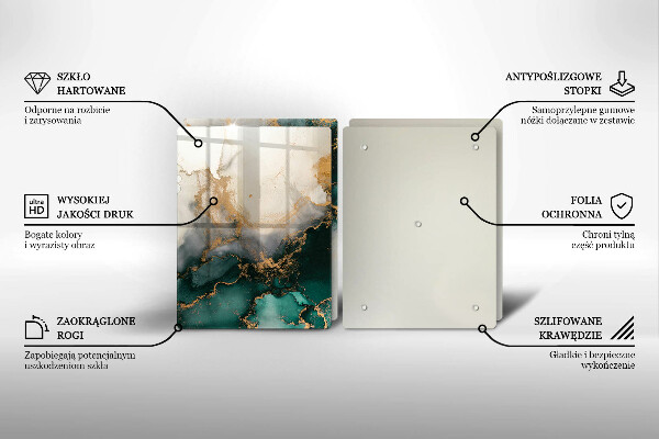Tampa de parede do fogão a gás Mármore multicolorido