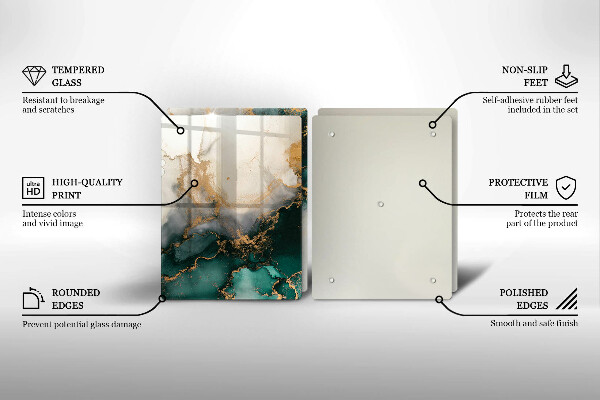 Tampa de parede do fogão a gás Mármore multicolorido