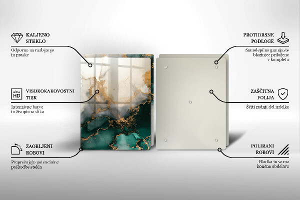 Tampa de parede do fogão a gás Mármore multicolorido